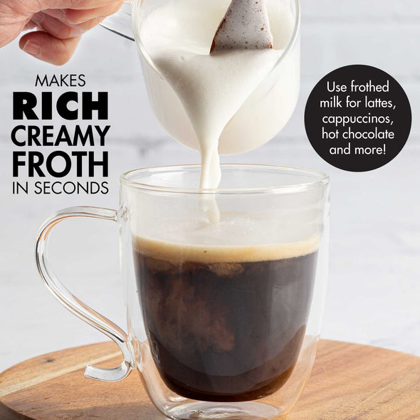 Handheld Milk Frother Electric Hand Foam Lattes, Cappuccinos and Matcha - Primula