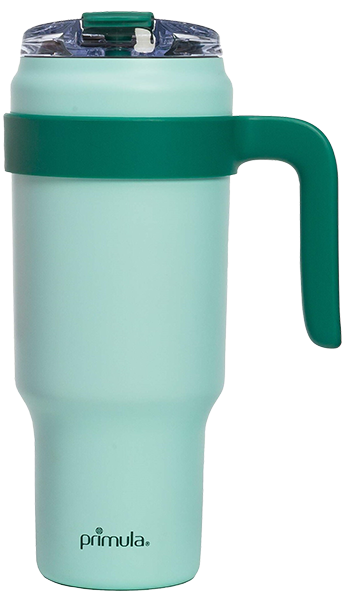 40 oz Large Insulated Stainless Steel Tumbler with Handle & Straw - mint
