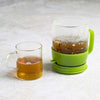Addison Borosilicate Glass Tea Steeper with Stainless Steel Filter will mug filled with tea