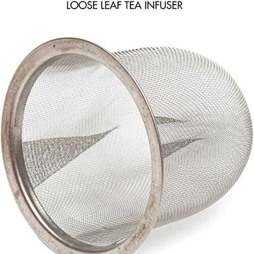 Oxford Ceramic Teapot Stainless Steel Mesh Infuser with details