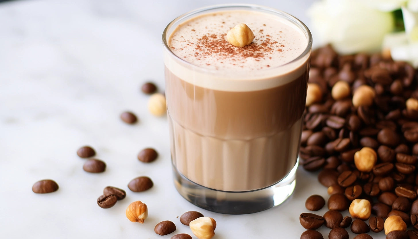 Iced Hazelnut Latte - The Healthful Ideas