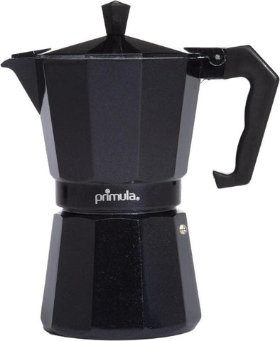 Aluminum 6 Cup Stovetop Espresso Maker - Black - Primula