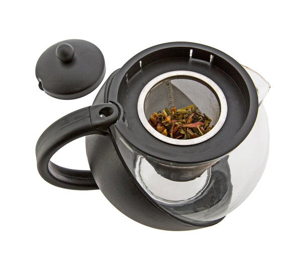 Half Moon Teapot, 40 Oz, Stainless Steel Filter, Dishwasher Safe - Primula