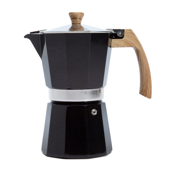 Aluminum 6 Cup Stovetop Espresso Maker - Black - Primula