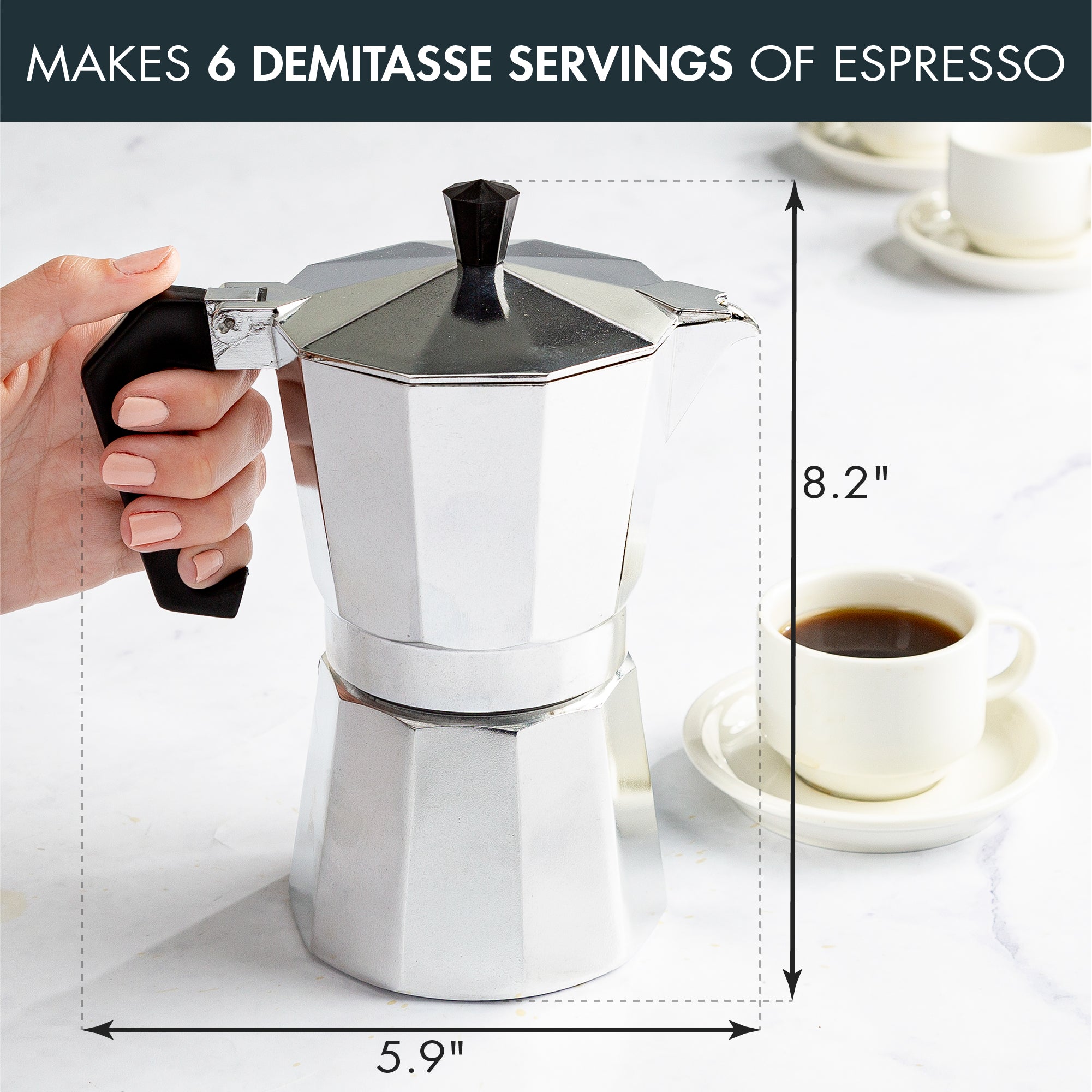 Primula Stovetop Espresso Maker, 1-12 Cup, Italian Style Moka Café Brewing
