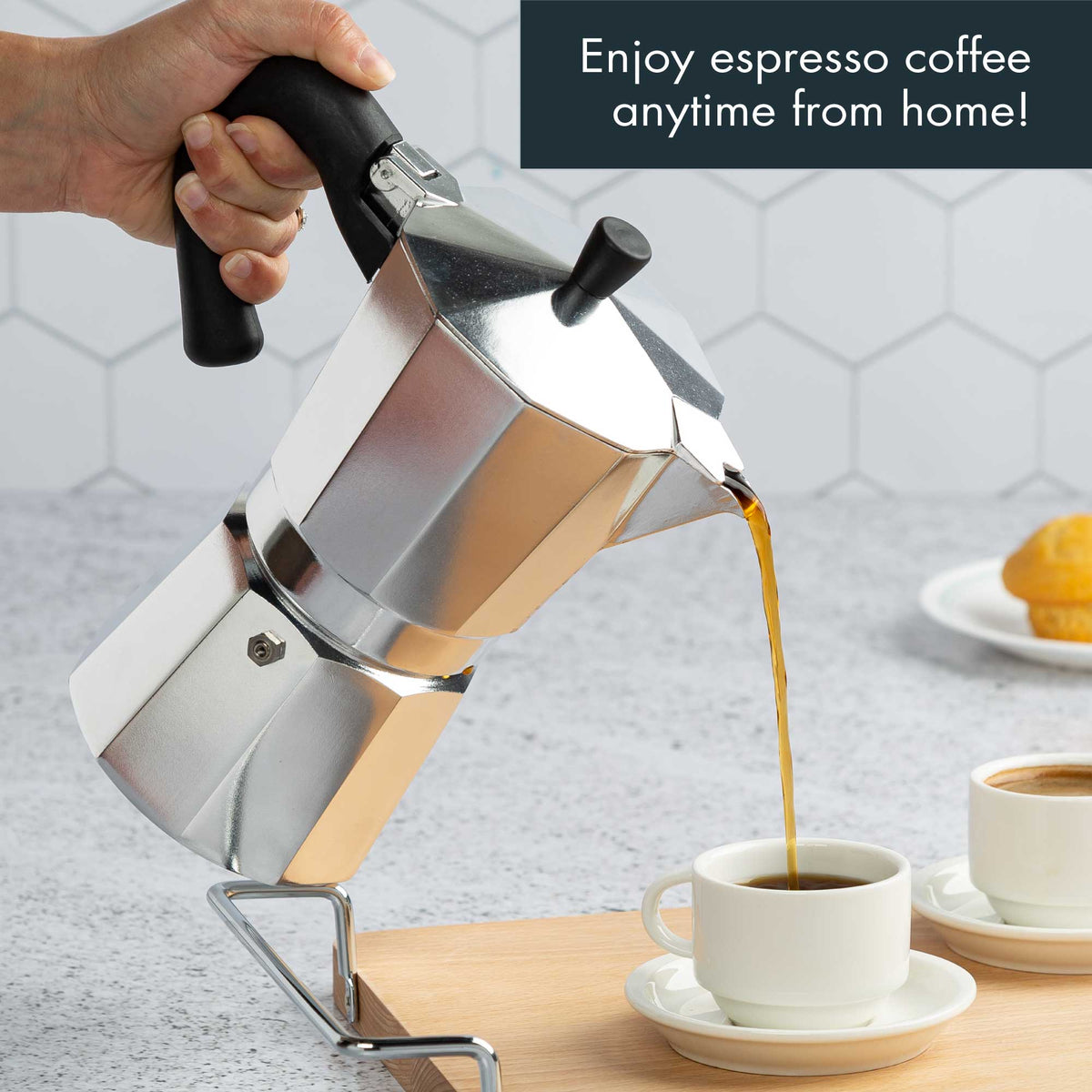 Primula Luigi Stovetop Espresso Maker, 3-9 Cup, Italian Style Moka Caf