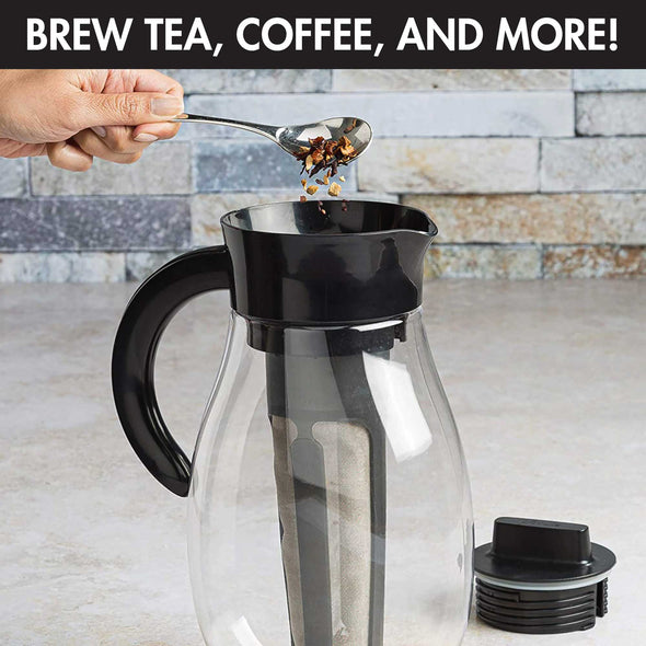 Flavor Up Infusion Pitcher, 2.7 Qt, Cold Brew Pitcher, Leak-Proof - Primula