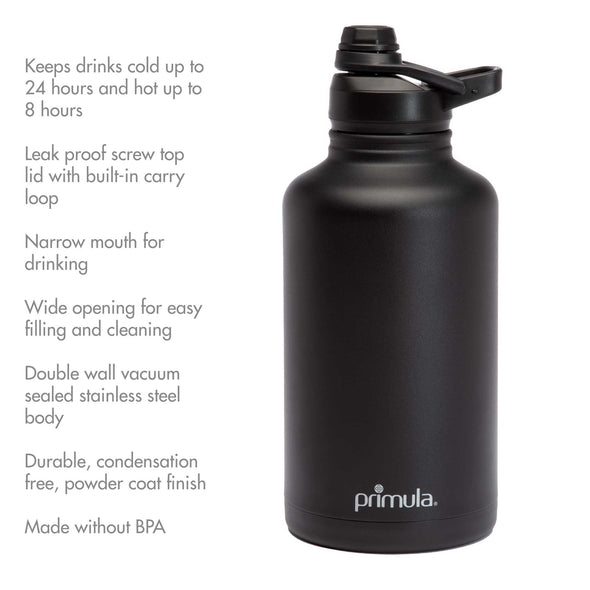 Traveler Tumbler, 64 oz, Triple-Layer Insulated Stainless Steel Bottle – Primula
