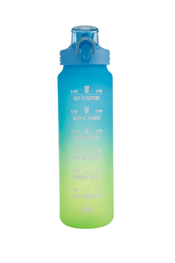 Motivational Water Bottle, 32 oz, Time Marker Bottle with Straw and Leakproof Flip-Top Lid – Primula