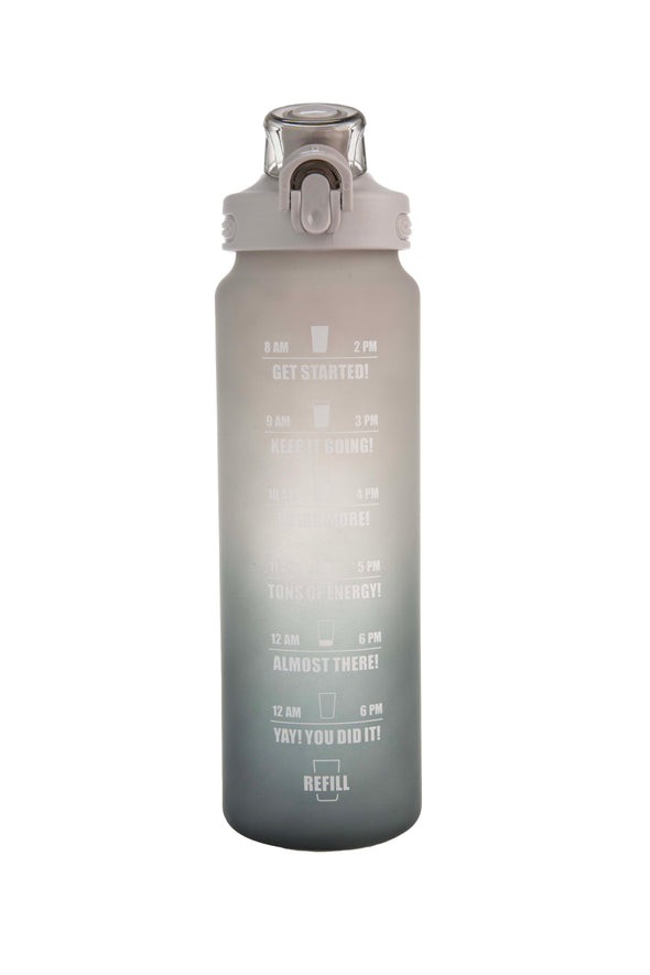 Motivational Water Bottle, 32 oz, Time Marker Bottle with Straw and Leakproof Flip-Top Lid – Primula