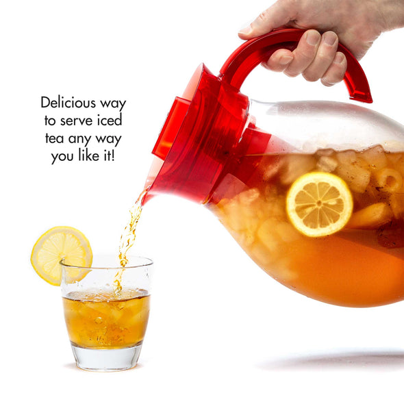 Big Iced Tea Pitcher, 1 Gal, Large Capacity Infusion Pitcher - Primula