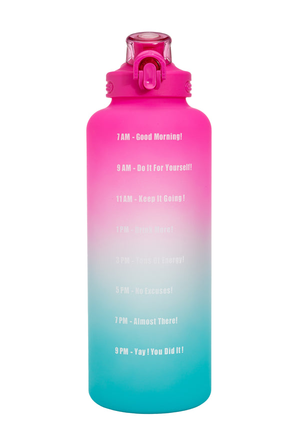 Half Gallon Motivational Time Marker Bottle With Straw & Leakproof Lid - Primula