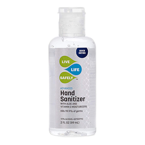 Live Life Safely 2 oz Hand Sanitizer with Squeeze Top, 48 Pack