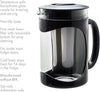 The Primula Cold Brew Pitcher features temperature safe borosilicate glass carafe for brewing and serving. A non-slip base on the bottom of the pitcher prevents slipping. The fine mesh brew filter features a removable bottom for easy cleaning. The specially designed Burke Cold Brew Pitcher fits inside most fridge doors, and keeps Cold Brew fresh for 14 days in the fridge. The Burke is manufactured without BPA, and is top rack dishwasher safe.