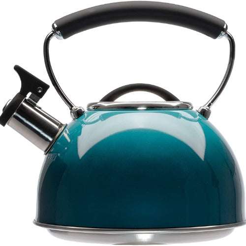 Primula Avalon Whistling Stovetop Tea Kettle, Food Grade Stainless Steel  Wide Mouth, Fast to Boil, Cool Touch Handle, 2.5-Quart, Gunmetal Grey and