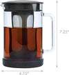 Pace Cold Brew Maker dimensions on white background