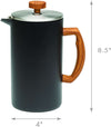 Grant French Press dimensions on white background