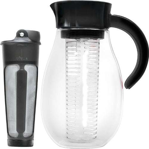 FlavorUp Infusion Cold Brew Pitcher With Brew Core and Water Infusion Core