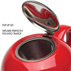 Oxford Ceramic Teapot and Stainless Steel Mesh Infuser close up to open lid