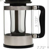 Kedzie Cold Brew Maker is 7.75" tall and features are easy to grip 5.125" handle