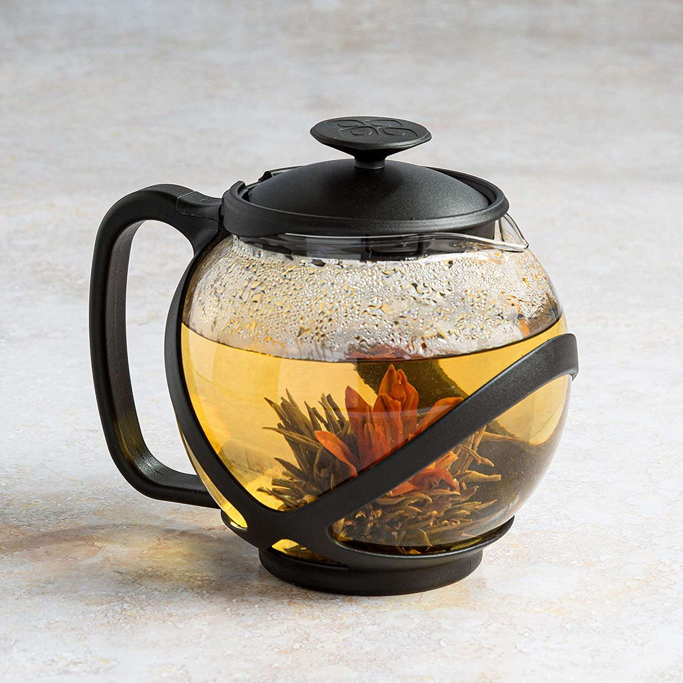 Primula Today Teapot, Glass, 40 Ounce, Black