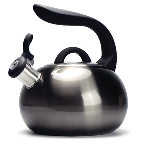 Primula Avalon Whistling Stovetop Tea Kettle Food Grade Wide Mouth, Fast to  Boil, Cool Touch Handle, 2.5-Quart, Brushed Stainless Steel