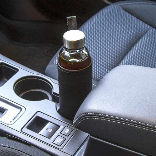 Primula Cold Brew Coffee In a Bottle In Car Cup Holder