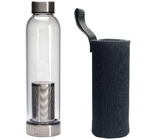 Cold Brew Bottle with Neoprene Sleeve on white background