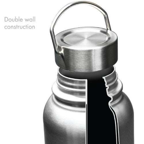 Primula Discovery 40 oz. Double Wall Vacuum Sealed Stainless Steel Thermos  Bottle, Black 