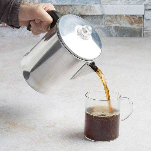Café Brew Collection 8 Cups Glass Stovetop Coffee Percolator
