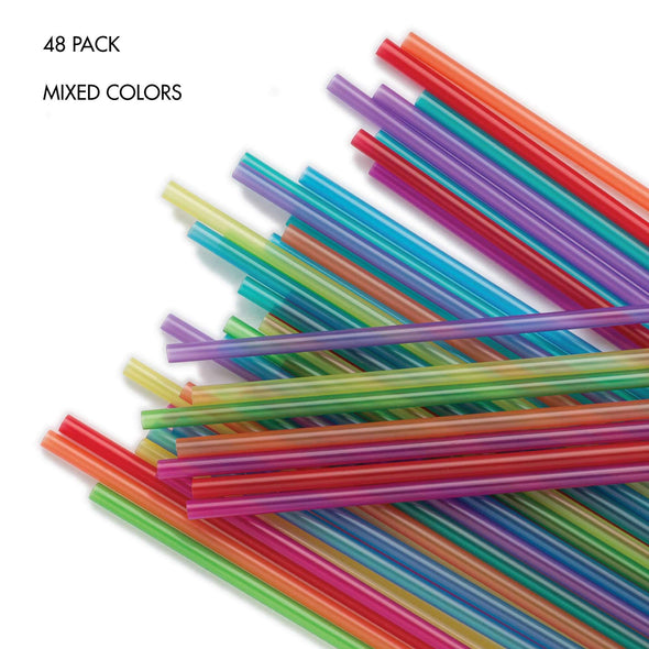 12 Pack Straw, Assorted Colors details on white background