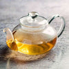 Lea Teapot with tea on counter