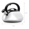 Catalina Whistling kettle seamless bottom dimensions