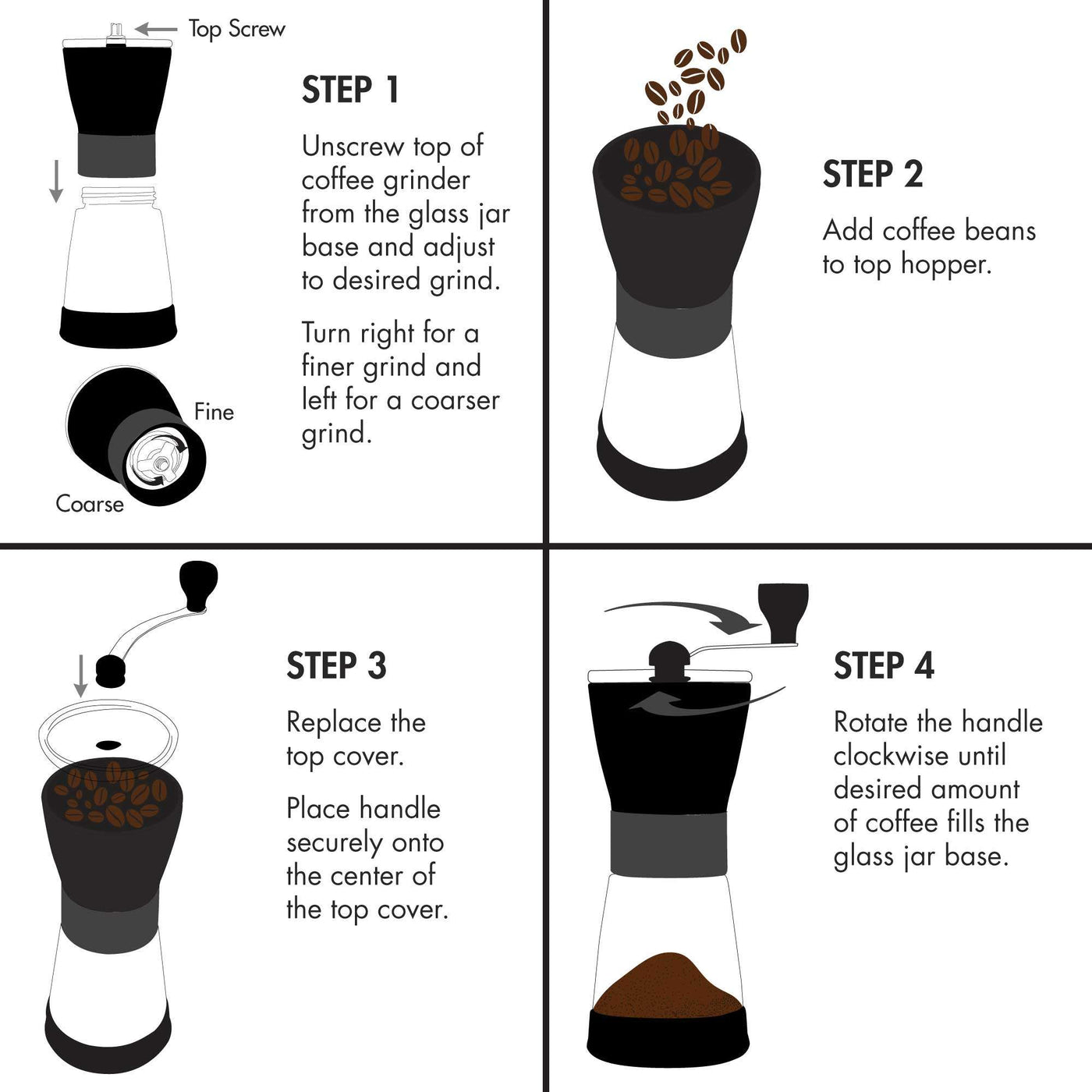 Portable Coffee Bean Grinder  2-In-1 Coffee Grinders, Burr Coffee