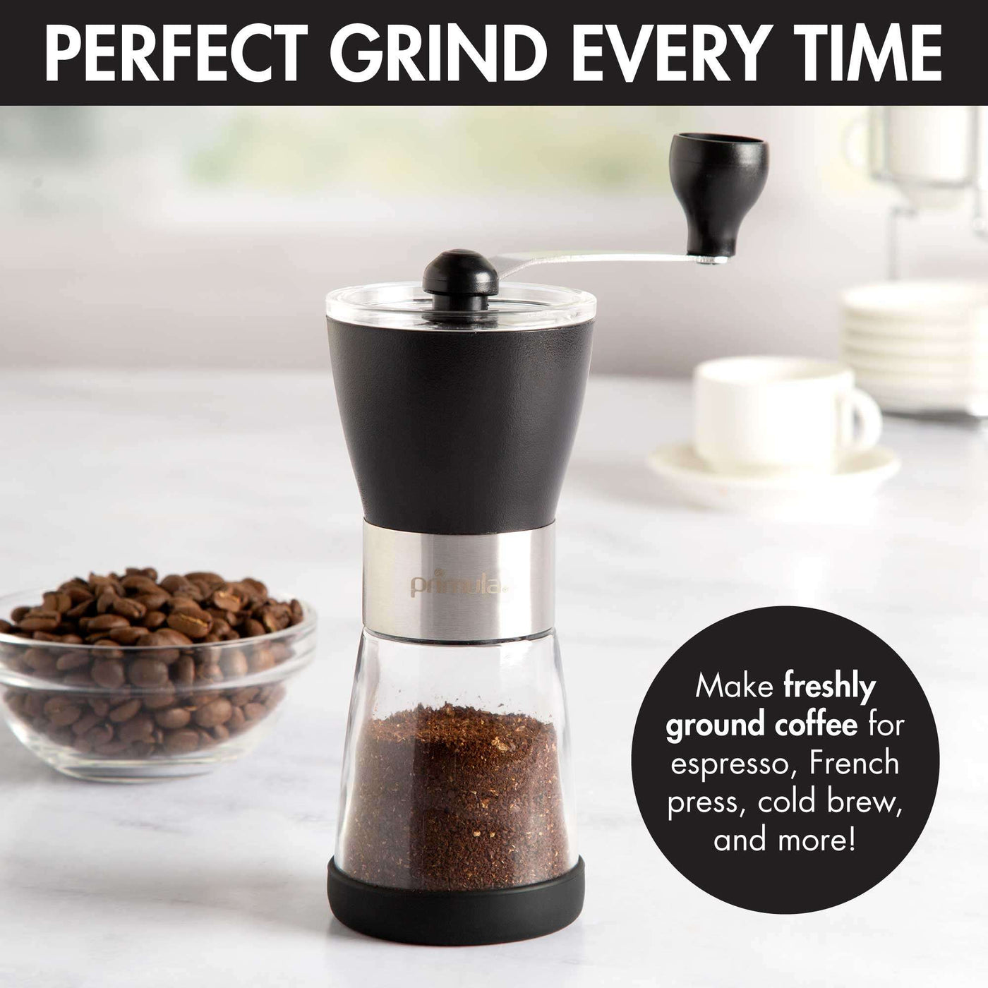 Primula Black Manual Coffee Grinder 1.34 oz