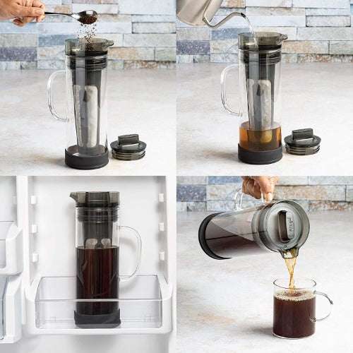 Cold Brew Carafe steps on how to use