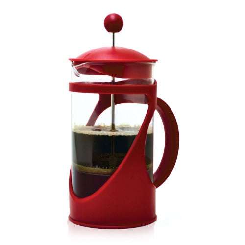 Red PIERRE Coffee Press 8 Cup on white background