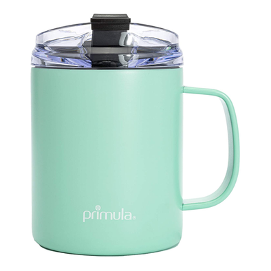 Primula Commuter Thermal Coffee Mug Water Bottle with Multifunction Carabiner Lid, 16 oz, Rose Gold