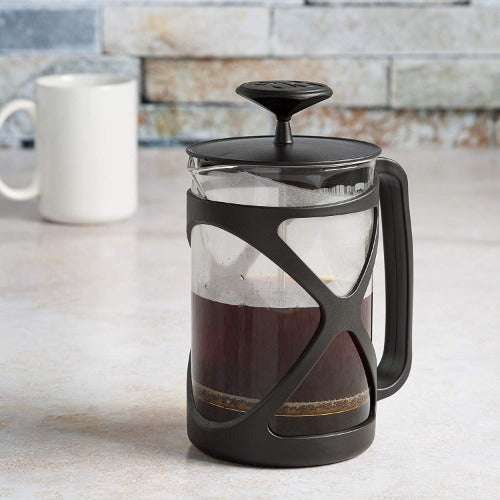 Tempo Coffee Press with coffee on counter