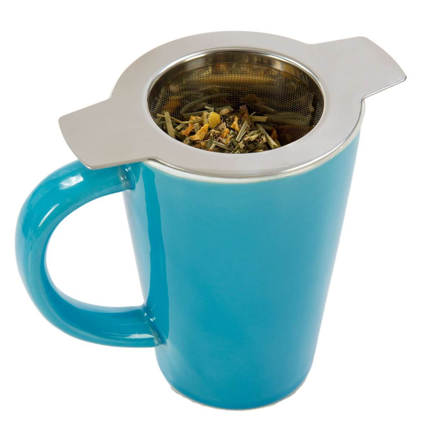 Ceramic Travel Mug with Stainless Steel Tea Infuser