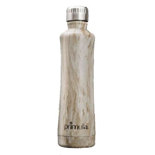 White Washed Wood Thermal Bottle on white background