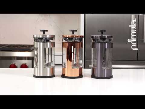 Primula Double Wall Stainless Steel Coffee Press - Matte Black - 8 Cups