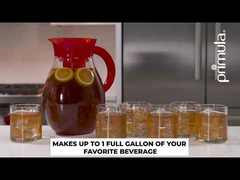 Big Iced Tea Pitcher, 1 Gal, Large Capacity Infusion Pitcher - Primula